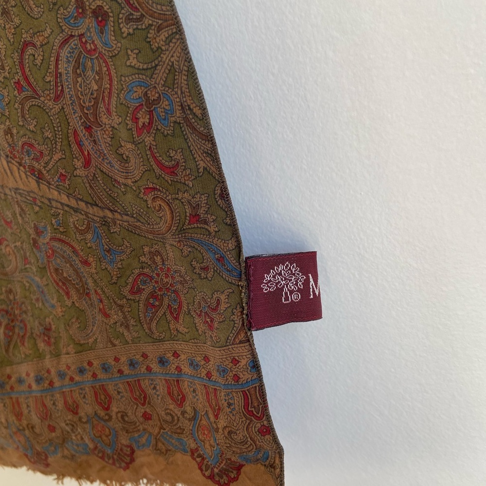 Mulberry Paisley Silk Scarf - Picture 11 of 11